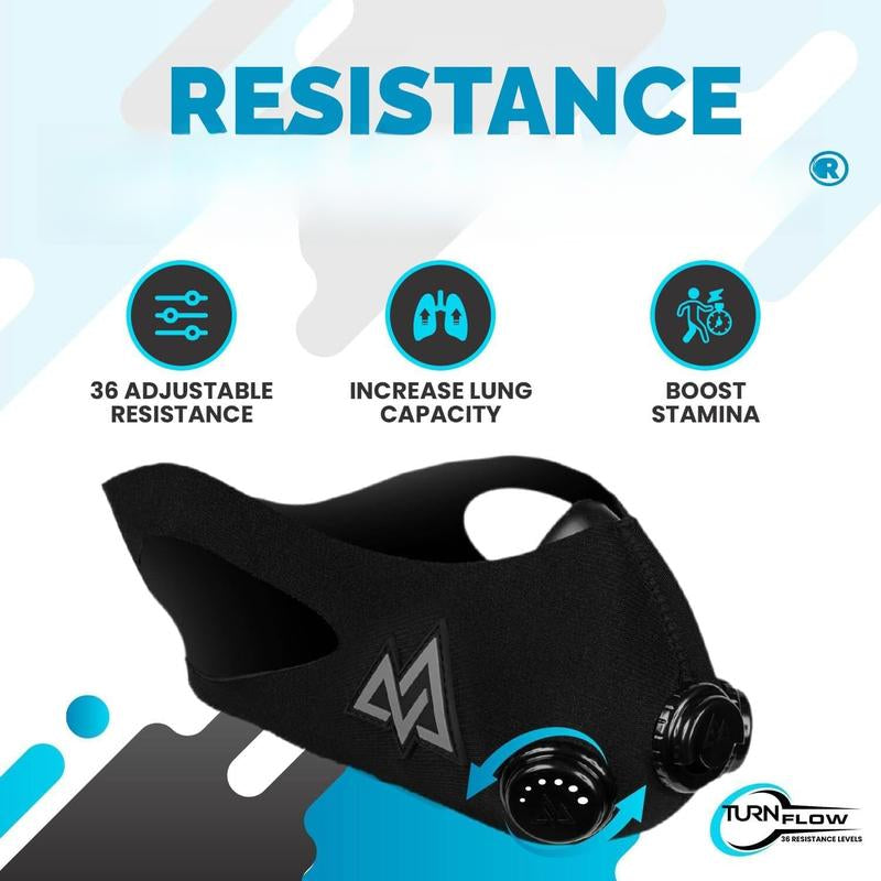 2.0 Turn Flow Resistance Mask - Elevate Your Fitness with High Altitude Training!