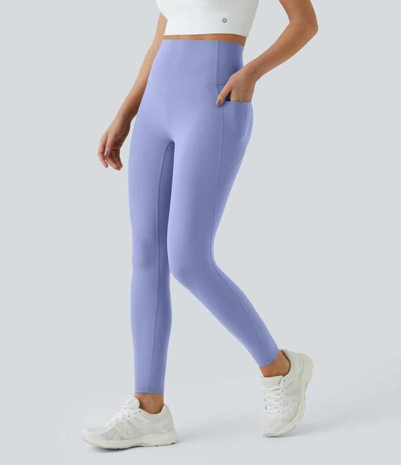 High-Waisted Tummy Control Ultrasculpt Leggings with Side Pockets