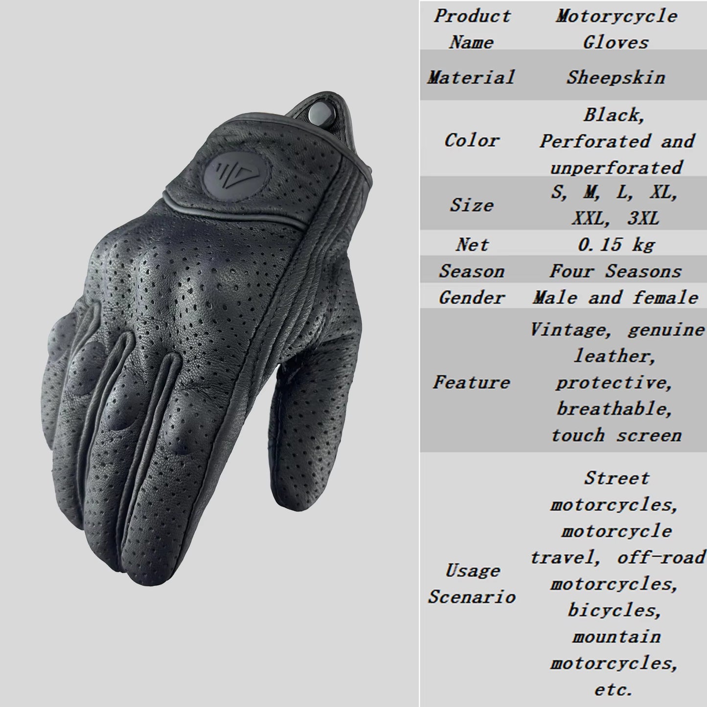 Premium Motorcycle Gloves for Men & Women - Leather Winter Cycling & ATV Protection (S-3XL)