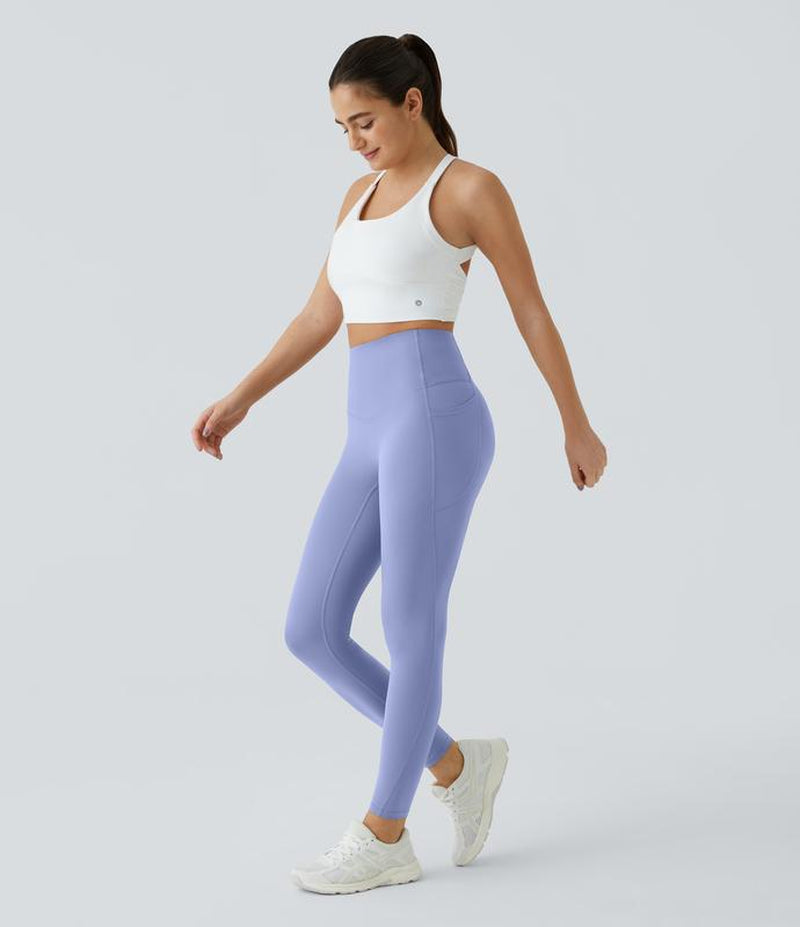 High-Waisted Tummy Control Ultrasculpt Leggings with Side Pockets