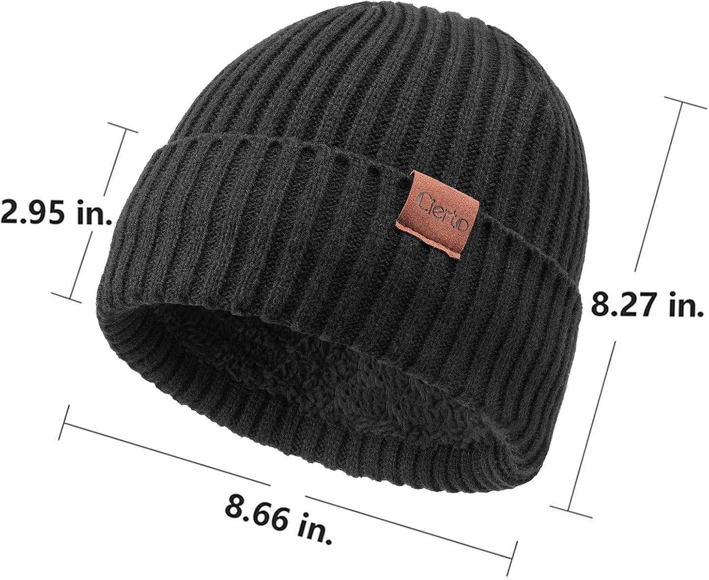 Ultimate Winter Beanie for Men & Women – Cozy Thermal Fleece Lined Knit Hat | Stylish Cuffed Stocking Cap for Cold Weather