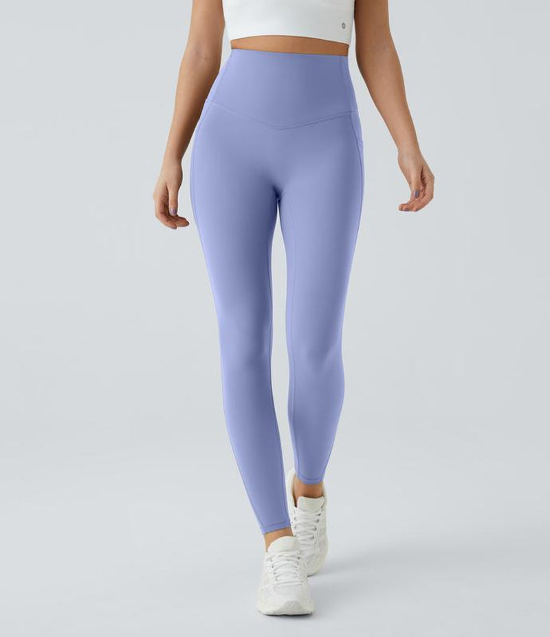 High-Waisted Tummy Control Ultrasculpt Leggings with Side Pockets